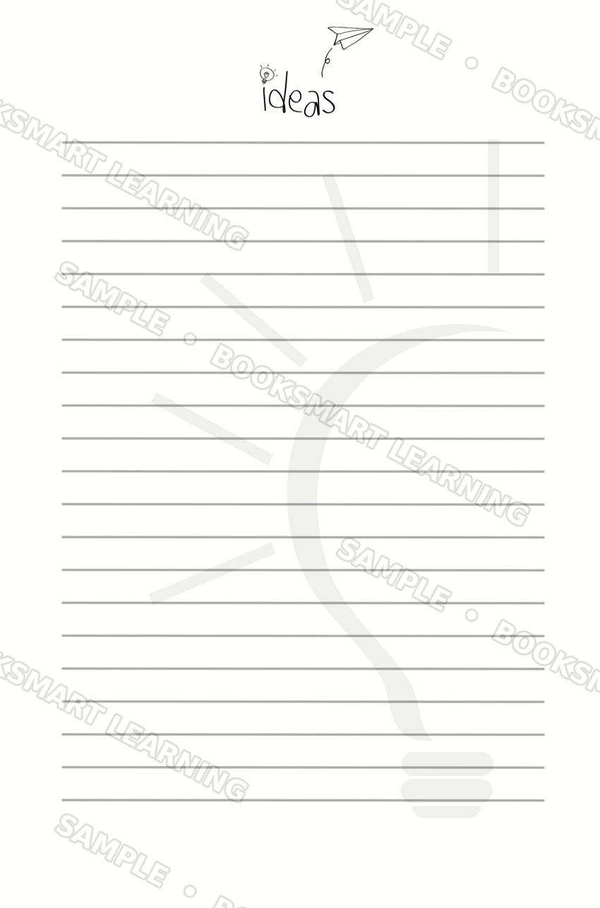 Bright Ideas Journal lined ideas page, sample preview