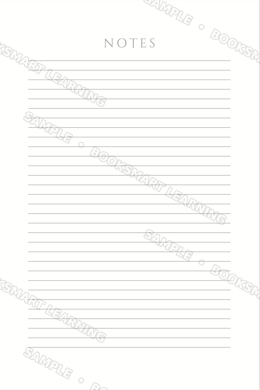 The Entrepreneur Notebook notes page, sample preview