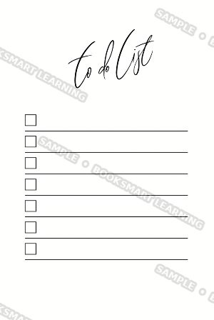 The Entrepreneur Notebook to do list page, sample preview