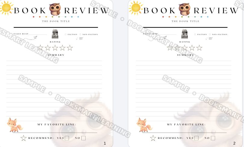 Read Every Day Book Review interior page, sample preview