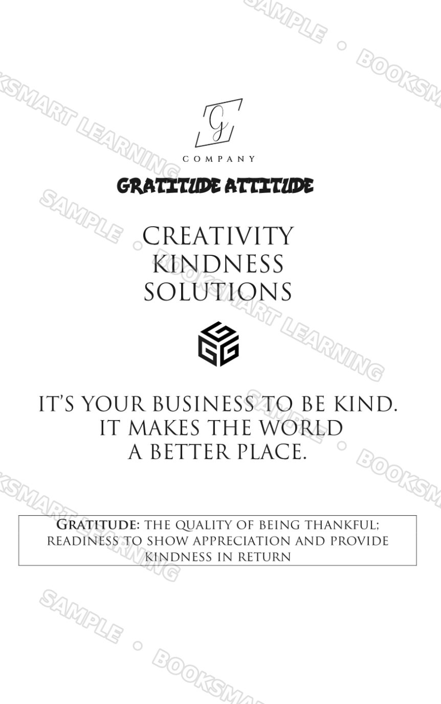 Gratitude Attitude interior page, sample preview