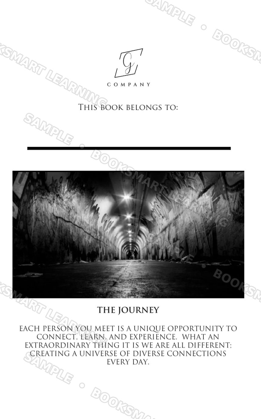 This Book Belongs To, The Journey interior page, sample preview