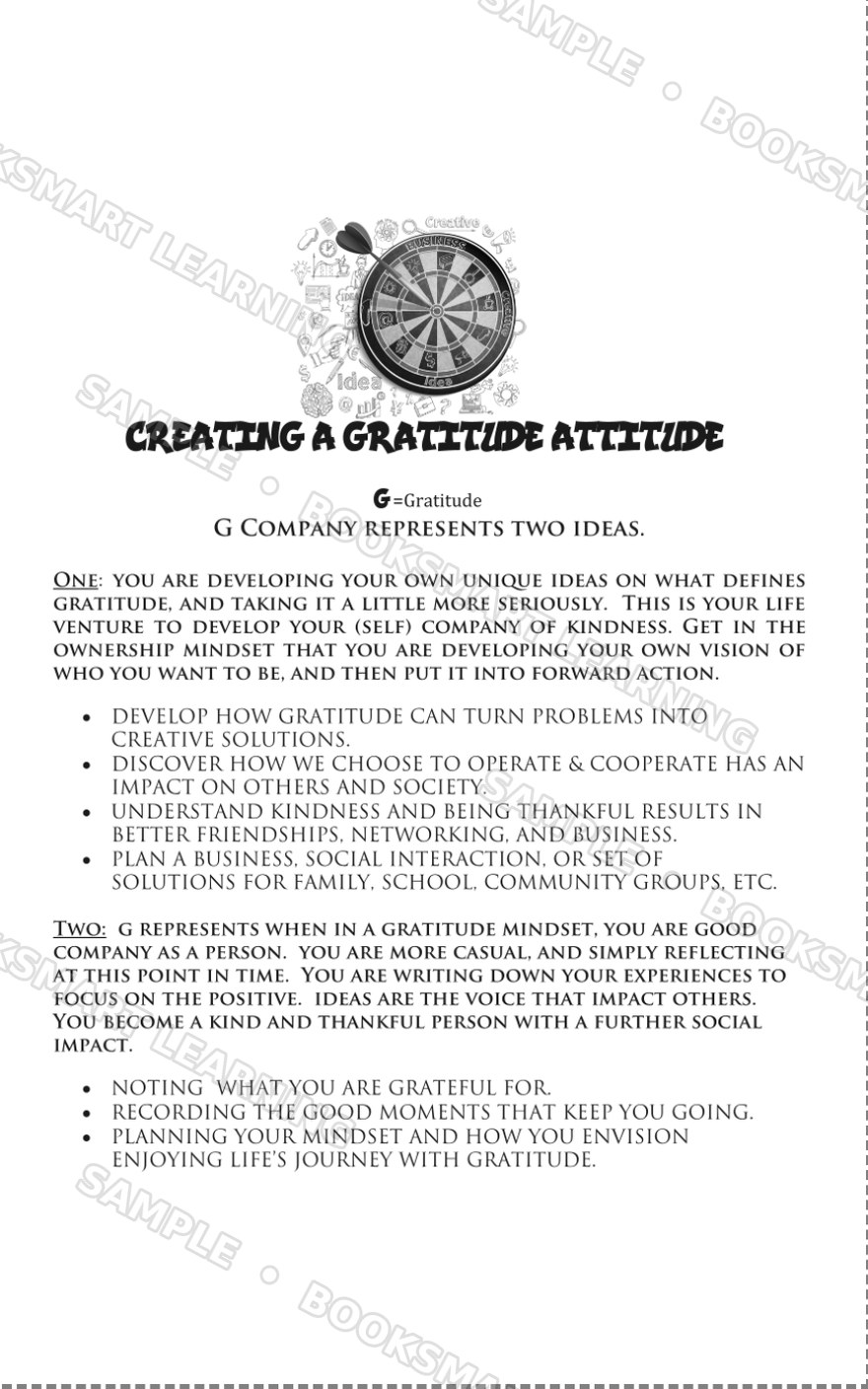Creating A Gratitude Attitude interior page, sample preview