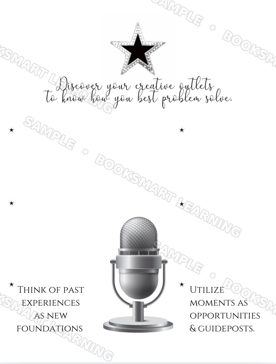 Discover your creative outlets interior page, sample preview