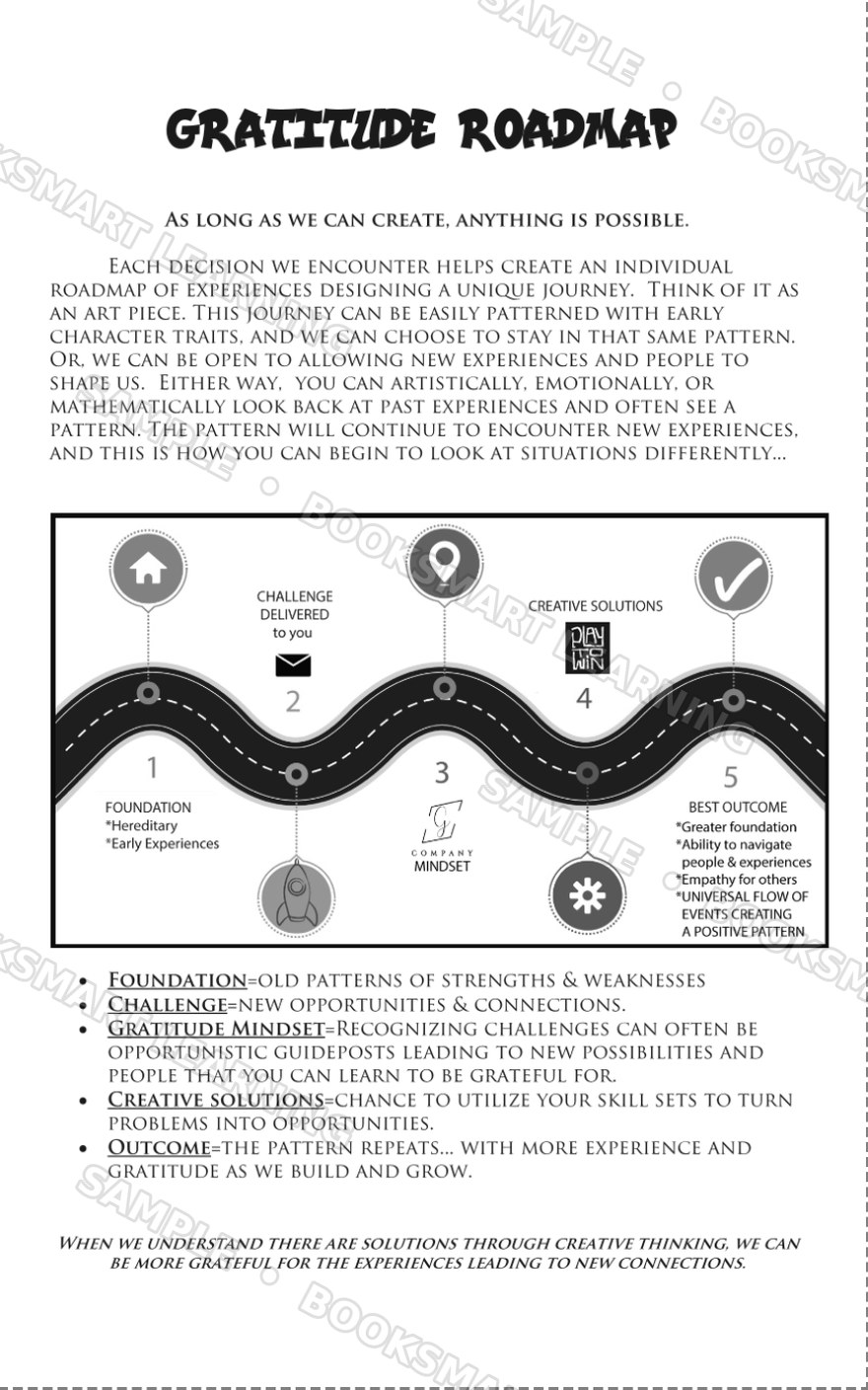 Gratitude Roadmap interior page, sample preview
