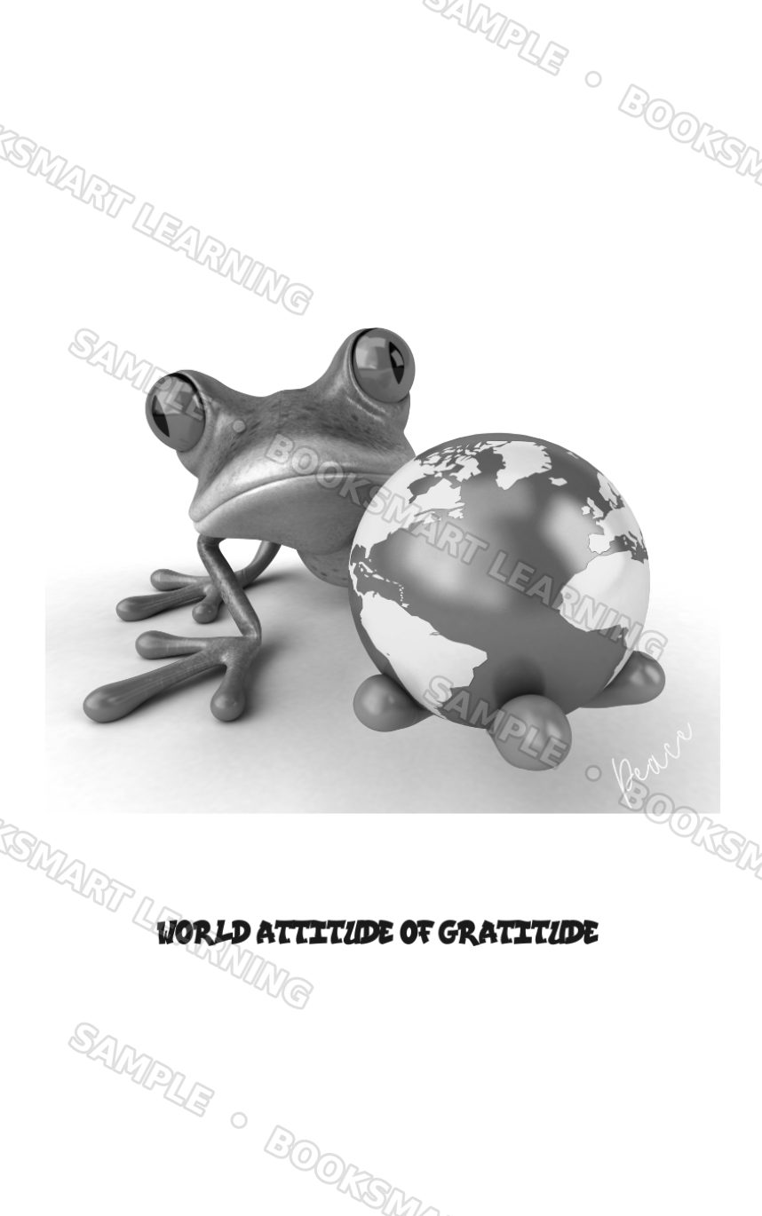 World Attitude of Gratitude interior page, sample preview