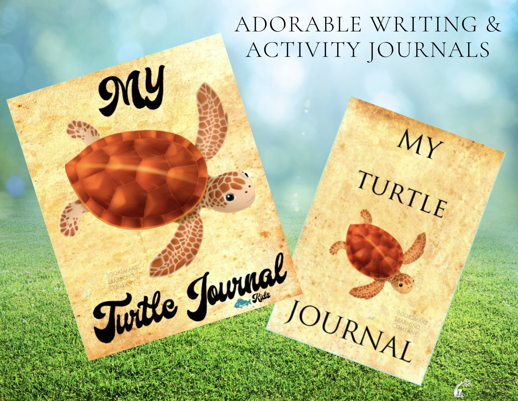 My Turtle Journal for kids — a cute sea turtle writing and activity notebook full of ocean facts, creative writing prompts and coloring fun