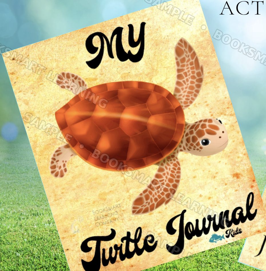 My Turtle Journal cover — a cute sea turtle writing and activity notebook for kids who love the ocean